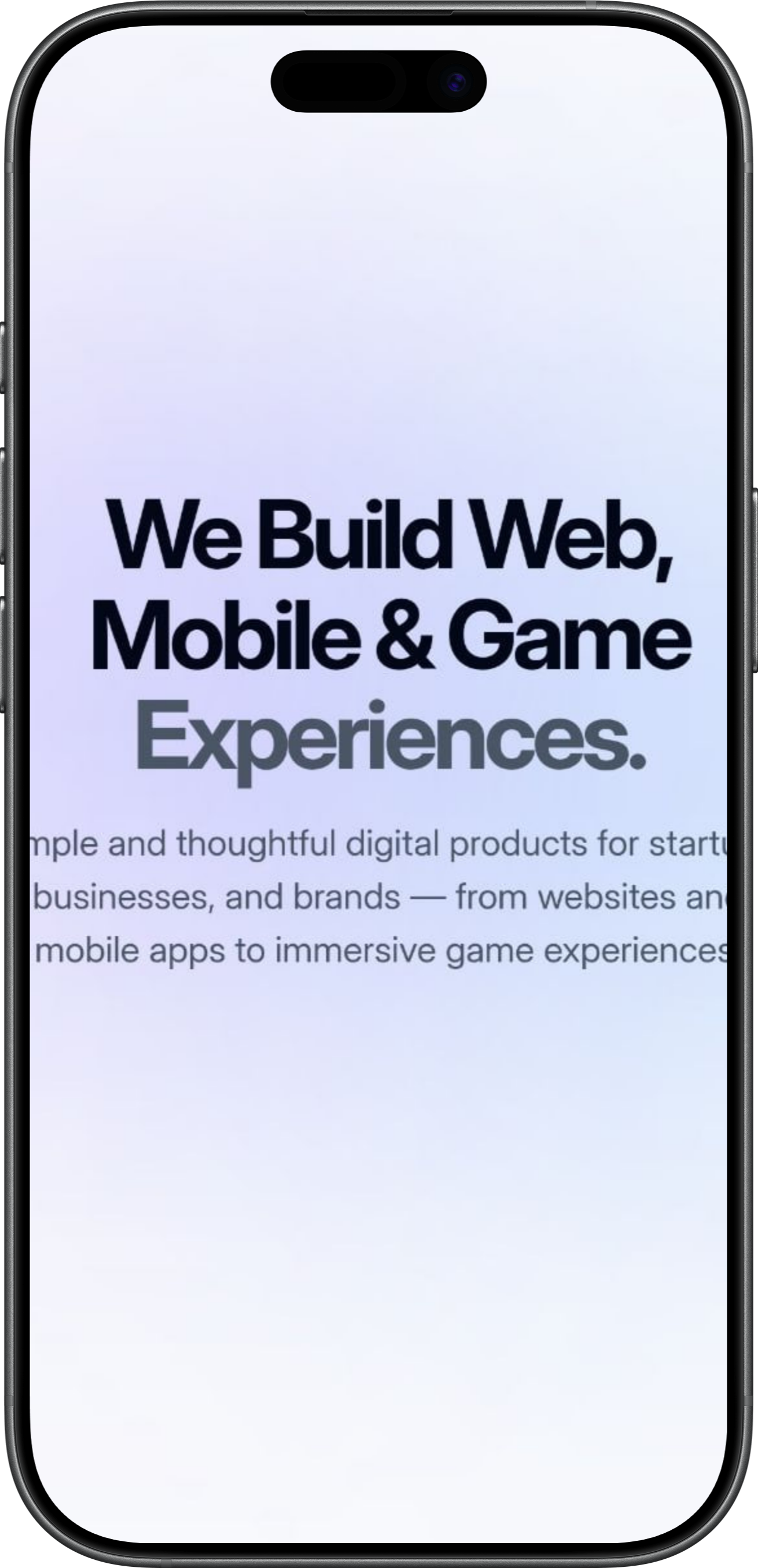 Phone app mockup